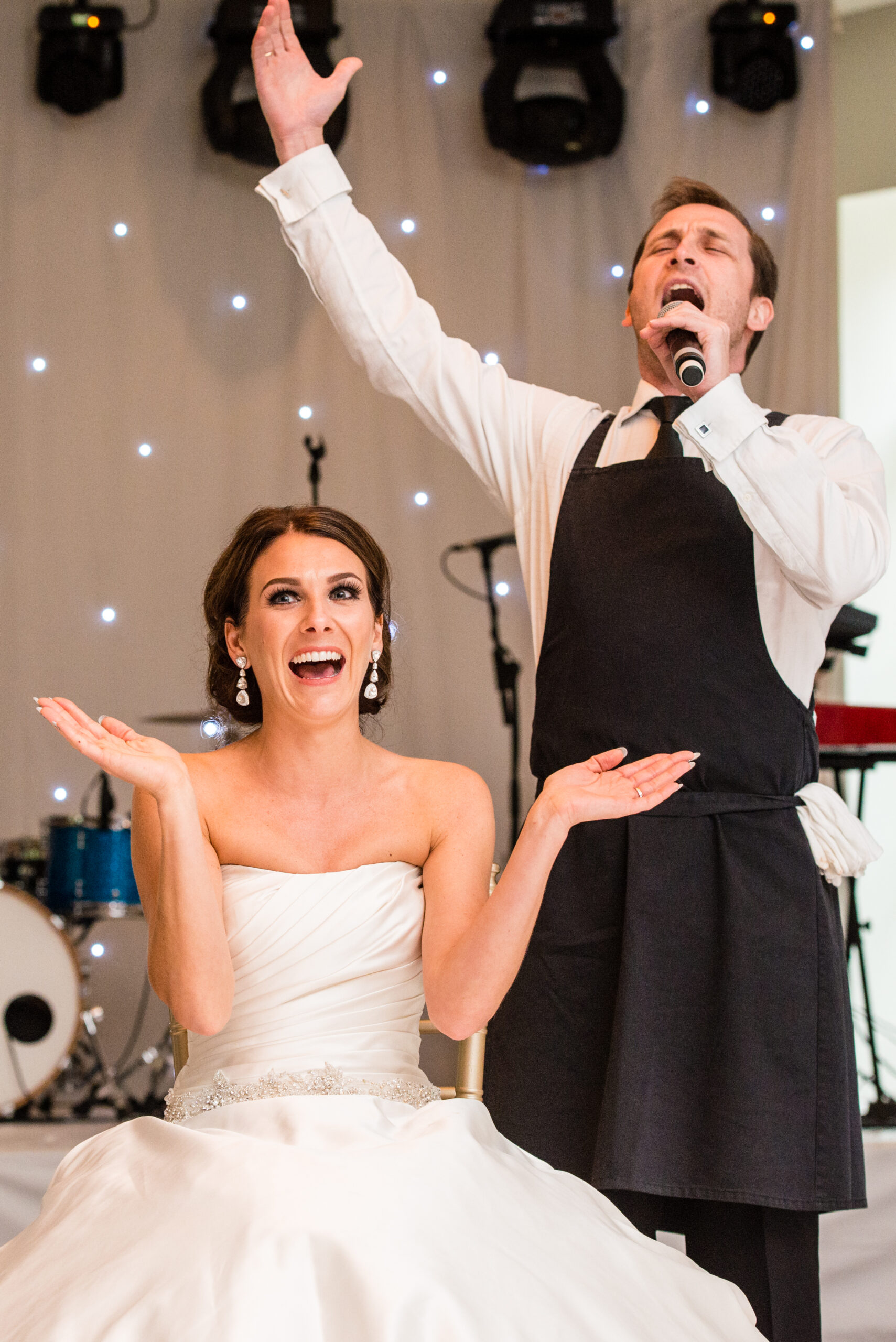 operatic singing waiters